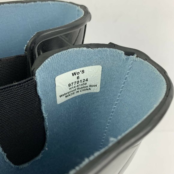 Sperry Top Sider Boots 6 Nellie Black Rubber - Picture 3 of 11